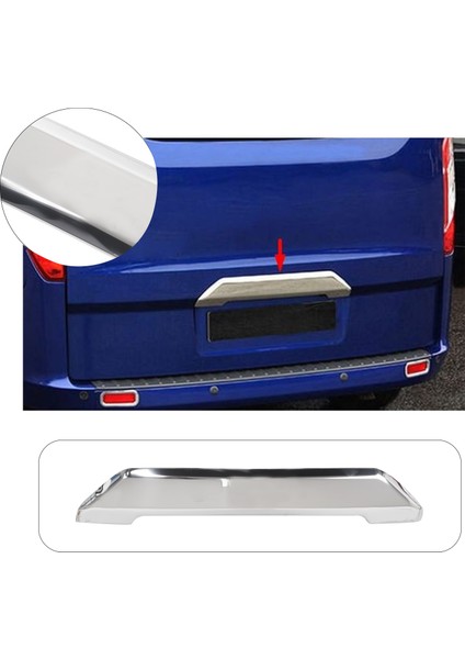 Ford Custom Uyumlu 2012-2020 Krom Bagaj Çıtası Çift Kapı Paslanmaz Çelik