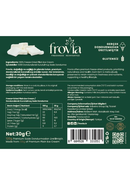Freeze-Dried Sade Dondurma 30G