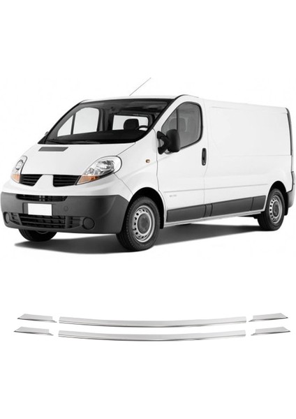 Renault Trafic Uyumlu 2010-2014 Krom Ön Tampon Çıtası 6 Parça Paslanmaz Çelik fiyatları