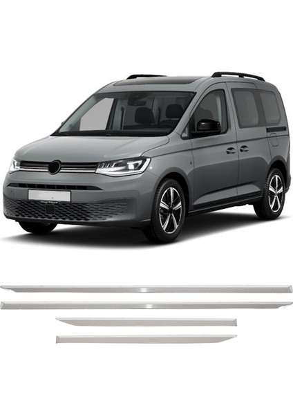 Volkswagen Caddy Uyumlu 2021 ve Üzeri Krom Yan Kapı Çıtası 4 Parça Paslanmaz Çelik fiyatları