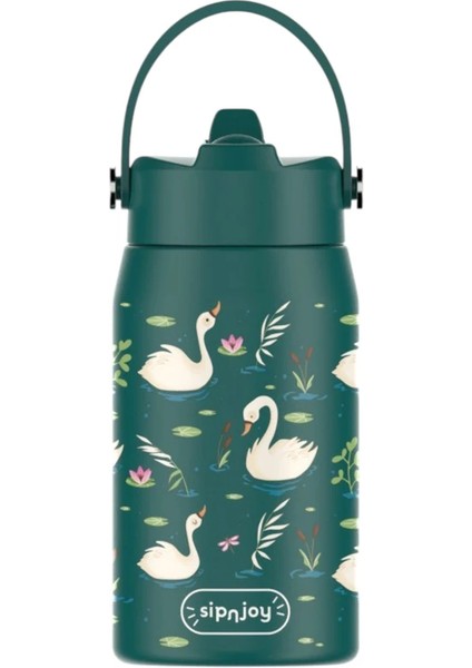 - Lil'straw Çocuk Su Termosu | 420 ml - Swan Harmony