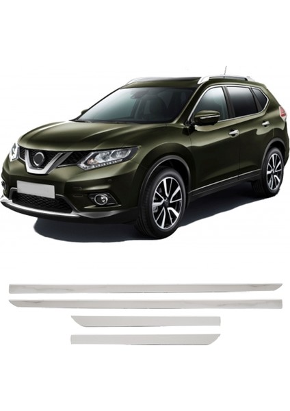 Nissan X-Trail Uyumlu 2014 ve Üzeri Krom Yan Kapı Çıtası 4 Parça Paslanmaz Çelik fiyatları
