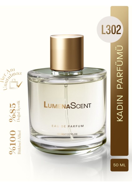 L302 EDP Kadın Parfüm Oryantal Vanilyalı 50 ml Hediyelik Seçenek