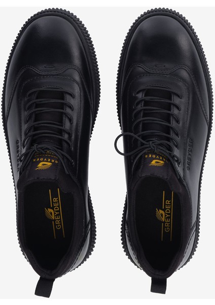 Erkek Siyah Hakiki Deri Ayakkabı 5K1SA00281