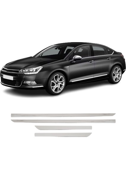 Citroen C5 2 Uyumlu 2008 ve Üzeri Krom Yan Kapı Çıtası 4 Parça Paslanmaz Çelik fiyatları