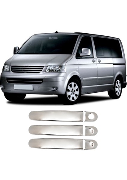 Volkswagen T5 Caravella Uyumlu 2003-2023 Krom Kapı Kolu 3 Kapı Paslanmaz Çelik modelleri