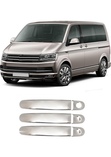Volkswagen T6 Caravella Uyumlu 2015-2023 Krom Kapı Kolu 3 Kapı Paslanmaz Çelik modelleri