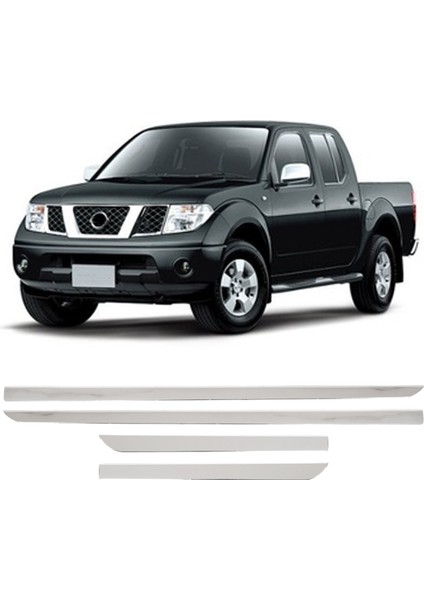 Nissan Navara Iı D40 Uyumlu 2006-2015 Krom Yan Kapı Çıtası 4 Parça Paslanmaz Çelik fiyatları