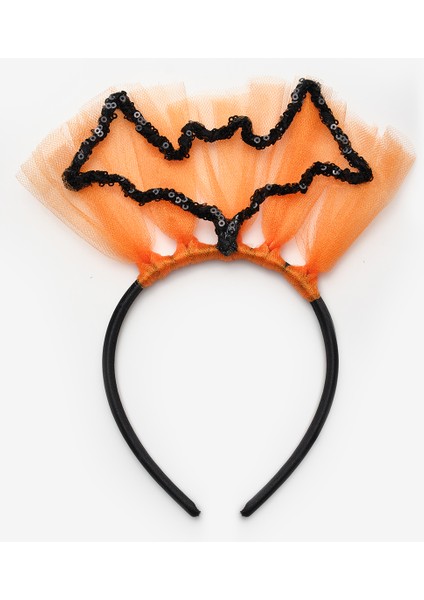 Siyah Yarasa Figürlü Kız Çocuk Halloween Taç