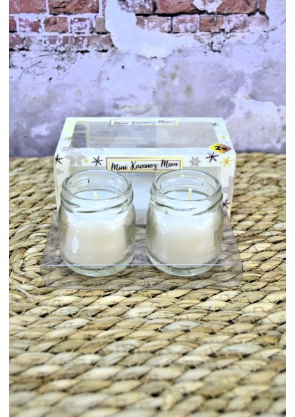 Küçük Kavanoz Mum 2 Li 3 Saat Yanma Süresi 95 gr Dekoratif Hediyelik Mum Asetatlı fiyatları