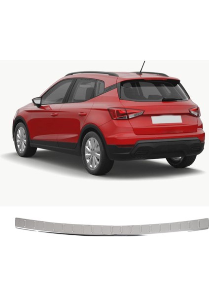 Seat Arona Uyumlu 2017 ve Üzeri Krom Arka Tampon Üstü Koruma Paslanmaz Çelik