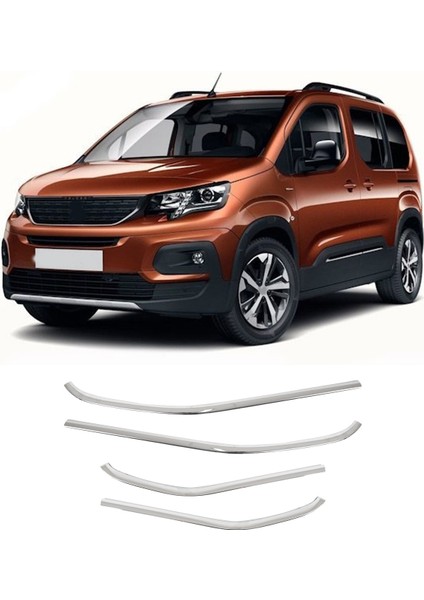 Peugeot Rifter Uyumlu 2019 ve Üzeri Krom Cam Çıtası 4 Parça Paslanmaz Çelik fiyatları