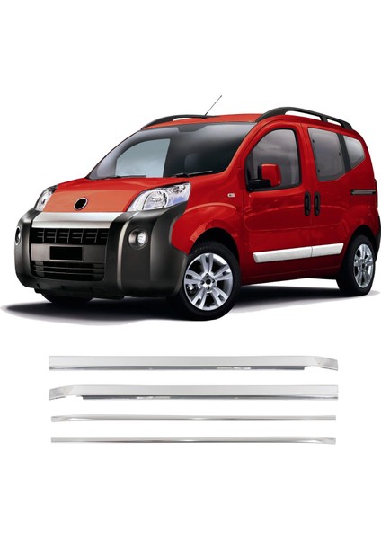 Fiat Fiorino Uyumlu 2008 ve Üzeri Krom Sürgü Çıtası 4 Parça Paslanmaz Çelik fiyatları