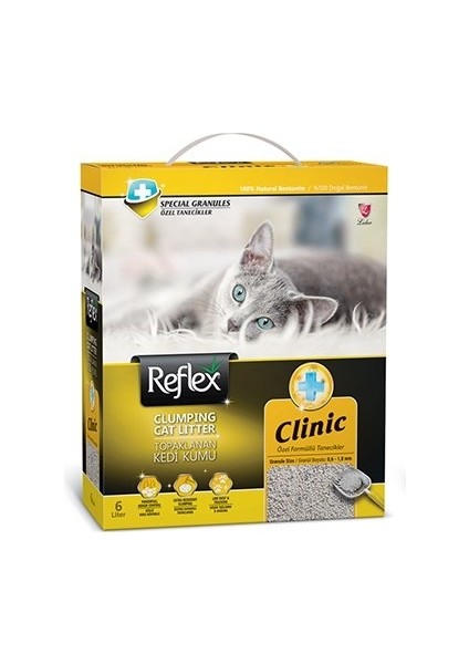 Klinik Özel Tanecik Süper Hızlı Topaklanan Kedi Kumu 6 Lt
