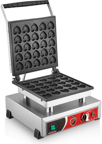 - Kalpli Bubble Waffle Makinesi, Tekli, Kapaklı, Elektrikli