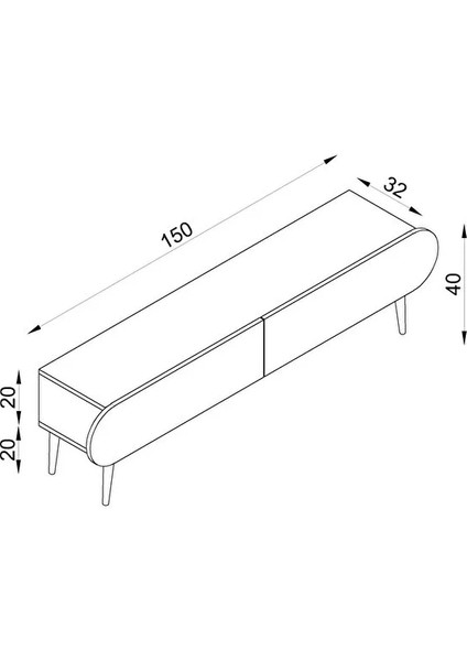 Flora Dia Dekoratiif Tv Ünitesi | Beyaz Meşe | modelleri