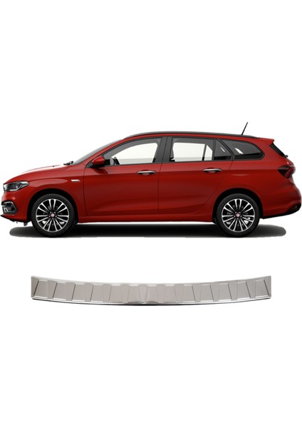 Fiat Egea Sw Uyumlu 2016 ve Üzeri Krom Arka Tampon Üstü Koruma Paslanmaz Çelik fiyatları