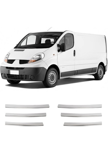 Renault Trafic Uyumlu 2010-2014 Krom Ön Panjur 6 Parça Paslanmaz Çelik fiyatları