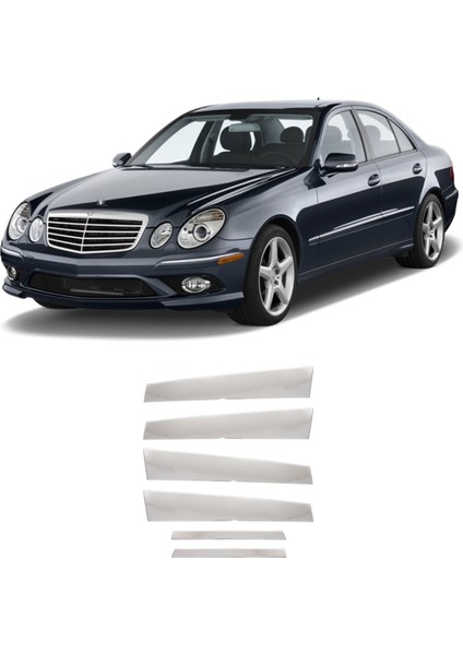 Mercedes W211 Uyumlu Krom Kapı Direği 6 Parça Paslanmaz Çelik fiyatları