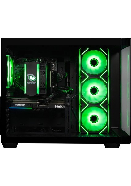 Tulpar Td3 V1.9.3 I5 14400F H610 Anakart 16 GB Ram 1 Tb SSD 16 GB Arc B570 Freedos Masaüstü Oyun Bilgisayarı - Siyah