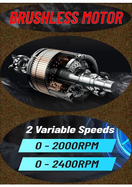 German Technology 013 Kömürsüz Blx-motor Çift Akülü Vidalama + Matkap Set Hediyeli fırsatları