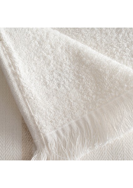 Erva 2'li Banyo Havlusu Seti Organik Pamuk Keten Melanj Bej 70 x 140 cm