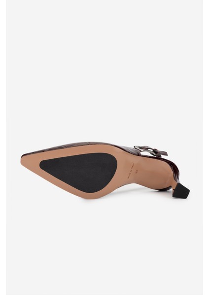 Canapé Kadın Hakiki Deri Bordo Topuklu Ayakkabı 1154 792 Bn Ayk SK25-26 Bordo indirimleri