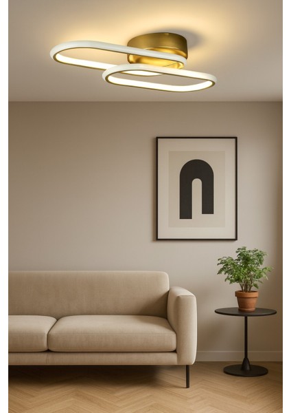 Zzez Eskitme Renk Modern Tasarım Beyaz Ledli Cafe - Mutfak - Salon 2 Li LED Avize modelleri