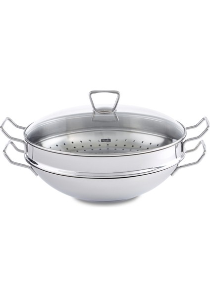 Kunming Cam Kapaklı Wok Tava 36 cm