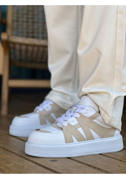 CH2407 - Cbt Star-X Erkek Spor Ayakkabı Beyaz / Bej