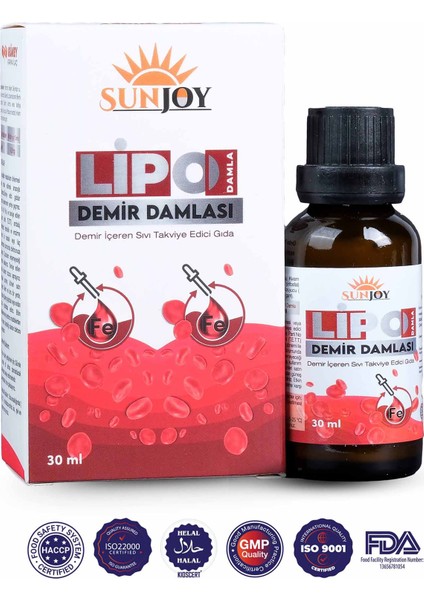 Lipo Demir Içeren Sıvı Takviye Edici Damla 30 ml modelleri