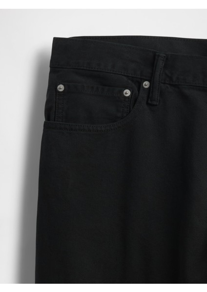 Erkek Siyah Relaxed Straight Jean Pantolon modelleri