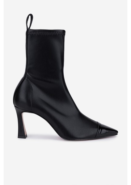 Canapé Kadın Hakiki Deri Siyah Topuklu Bot 1154 790 Bn Bot SK25-26 Nero/nero