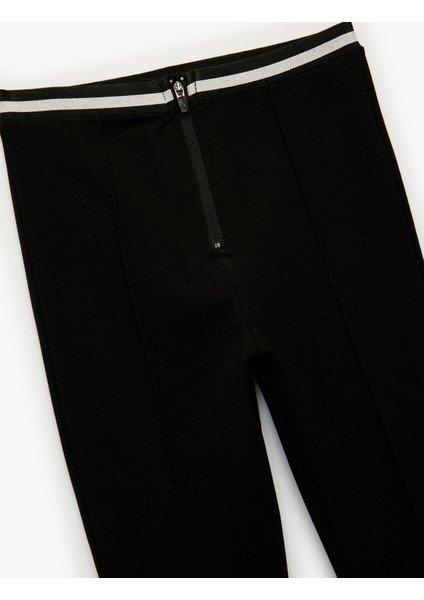 Beli Lastikli Renk Bloklu Basic Tayt modelleri