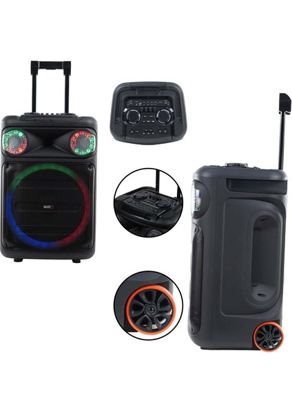 MXR-1300 Mikrofonlu Şarjlı Portatif Taşınabilir Ses Sistemi Hoparlör (Akülü 15 Inç 1300 Watt) fiyatları