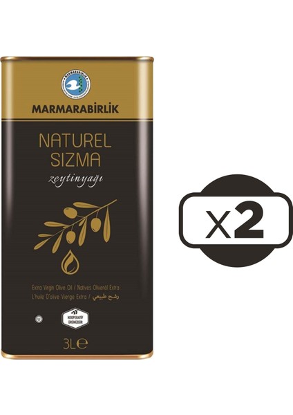 Naturel Sızma Zeytinyağı 3 Lt x 2 Adet