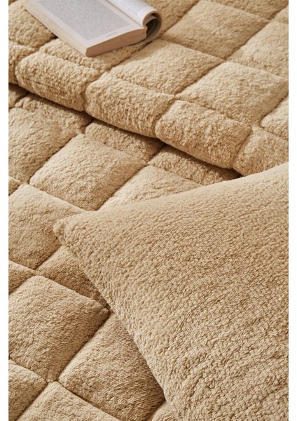 Bej Nova Yorgan (Yastıksız) Sherpa Battaniye Dokulu Çift Kişilik (195X215) fiyatları