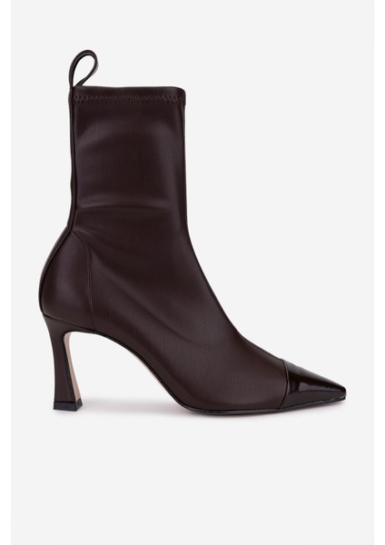 Canapé Kadın Kahverengi Hakiki Deri Topuklu Bot 1154 790 Bn Bot SK25-26 Caffe/caffe