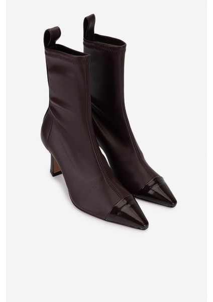 Canapé Kadın Kahverengi Hakiki Deri Topuklu Bot 1154 790 Bn Bot SK25-26 Caffe/caffe fiyatları