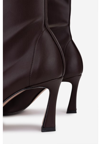 Canapé Kadın Kahverengi Hakiki Deri Topuklu Bot 1154 790 Bn Bot SK25-26 Caffe/caffe fırsatları