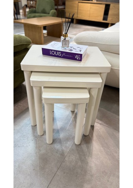 3lü Bohem Zigon Sehpa Full Krem fiyatları