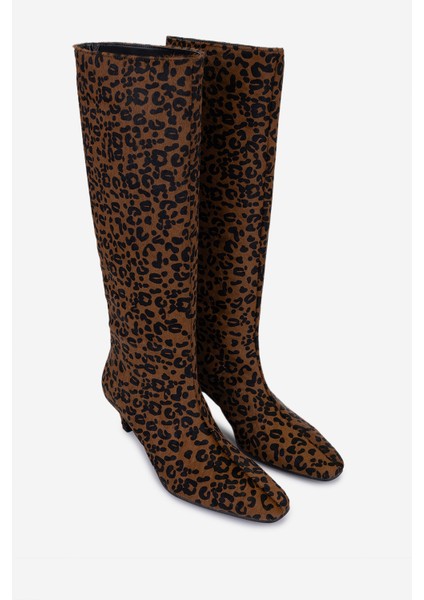 Canapé Kadın Hakiki Deri Leopar Topuklu Çizme 1154 2917 Bn Czm SK25-26 Cuoıo fiyatları
