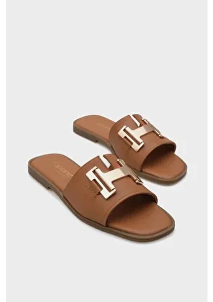 Koren H Toka Kadın Terlik Suni Deri Düz Topuk 23.5 cm İç Taban Ölçüsü fırsatları