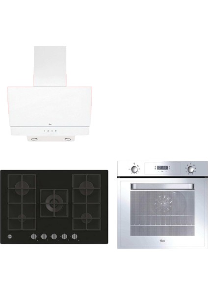 Silvara Ankastre Set (HOT3051WI/E + HVG74K3B 75 cm + HDG6C2GWTK)