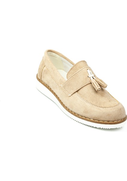 Babalı Minican 184 Bej Süet Püsküllü Erkek Çocuk Günlük Ayakkabı