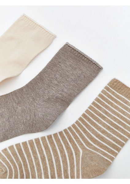 Lcw Dream Bej Desenli Kadın Soket Çorap 5'li fiyatları