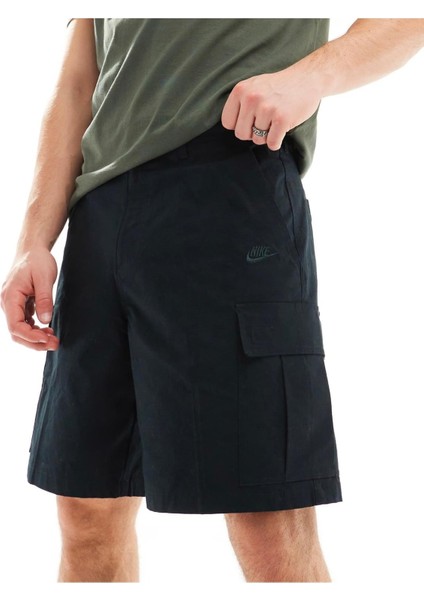 Club Woven Cargo Short Siyah Erkek Şort