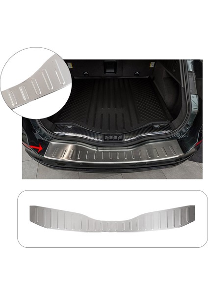 Ford Mondeo Turnier 4bj Uyumlu 2007-2010 Krom Arka Tampon Üstü Koruma Paslanmaz Çelik