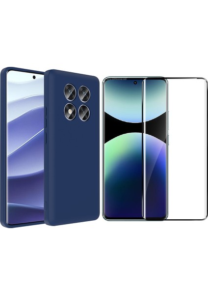 Xiaomi Redmi Note 14 Pro 4G Kılıf Kamera Korumalı Kartlık Hazneli Zore Vitra Kapak + Polymer Nano Ekran Koruyucu