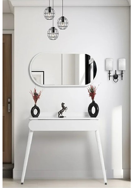 Flora Alize Beyaz Dresuar | Aynalı Çekmeceli Dresuar (90X32 Cm) fiyatları